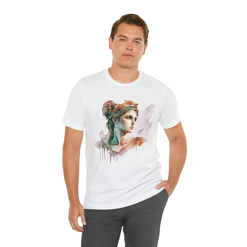 Greecian Goddess in Watercolor - Short Sleeve Tee